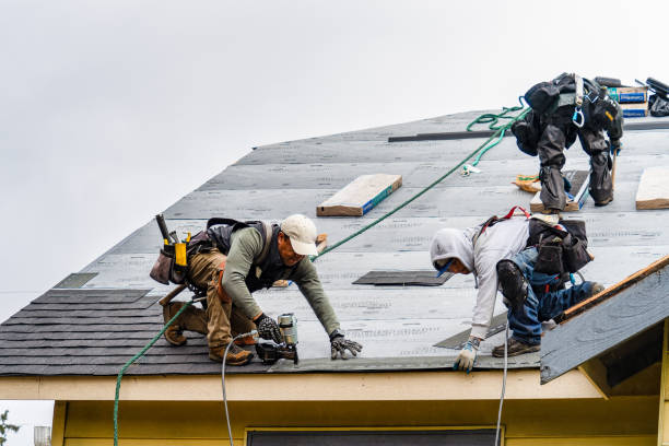 Professional Gutter Installation technician working in Boalsburg, PA